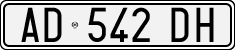 License plate of Italy, Cars (1994 year series)
