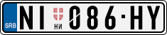 License plate of Serbia, Cars