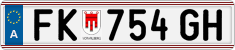 License plate of Austria, Regular plates