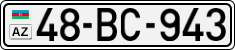 License plate of Azerbaijan, Cars