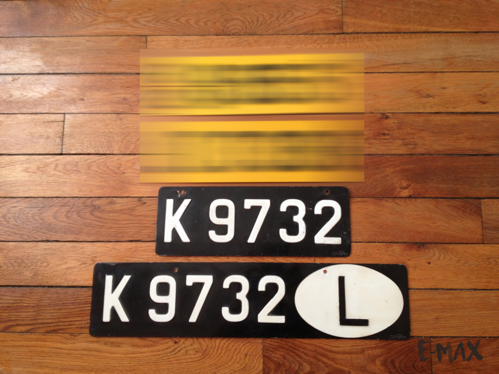 K 9732, License plate without vehicle 