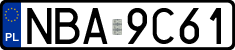 License plates of Poland, Regular car plates