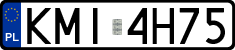 License plates of Poland, Regular car plates