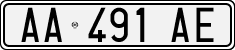 License plate of Italy, Cars (1994 year series)