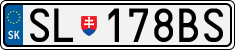 License plate of Slovakia, Cars