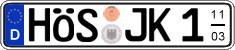 German license plate, Seasonal plates