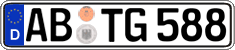 German license plate, Regular plates