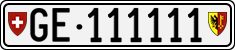 License plate of Switzerland, Cars
