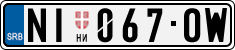 License plate of Serbia, Cars
