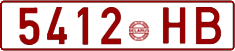 License plate Belarus, Cars (1992)