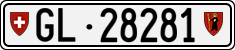 License plate of Switzerland, Cars