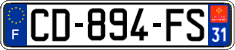 French license plate, SIV (ordinary)