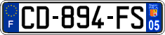 French license plate, SIV (ordinary)