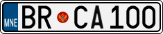 License plate of Montenegro, Cars