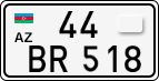 License plate of Azerbaijan, Cars