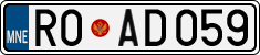 License plate of Montenegro, Cars