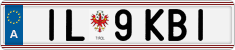License plate of Austria, Regular plates