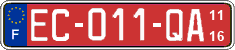 French license plate, SIV (transit plates)