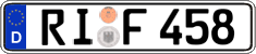 German license plate, Regular plates