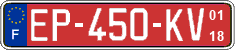 French license plate, SIV (transit plates)