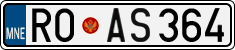License plate of Montenegro, Cars