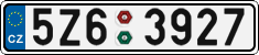 License plate of the Czech Republic, Cars (2001)