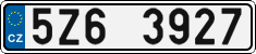 License plate of the Czech Republic, Cars (2001)