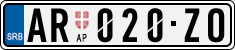 License plate of Serbia, Cars