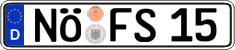 German license plate, Regular plates