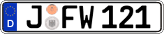 German license plate, Regular plates