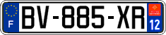 French license plate, SIV (ordinary)