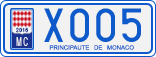 License plate of Monaco, Cars