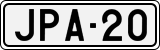 License plate of Finland, Cars