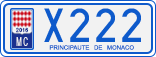 License plate of Monaco, Cars