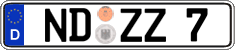 German license plate, Regular plates