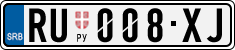License plate of Serbia, Cars