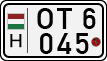 license plates of Hungary, Oldtimers (1990)