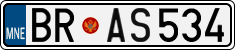 License plate of Montenegro, Cars