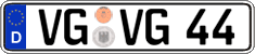 German license plate, Regular plates