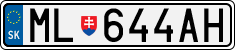 License plate of Slovakia, Cars
