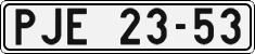 License plate of the Czech Republic, Cars (1960)