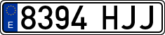 License plates of Spain, Ordinary (2000)