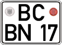 German license plate, Regular plates