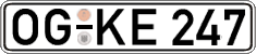 German license plate, Regular plates