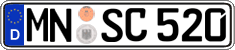 German license plate, Regular plates