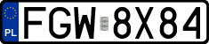 License plates of Poland, Regular car plates