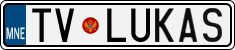License plate of Montenegro, Vanity Plates