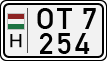 license plates of Hungary, Oldtimers (1990)