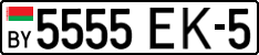 License plate Belarus, Cars (2004)
