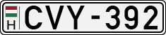 license plates of Hungary, Cars (1990)
